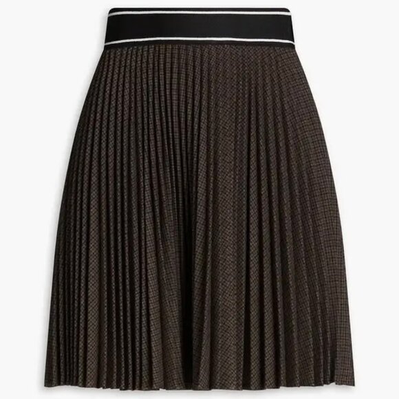 Sandro Pleated Checked Skirt - Picture 1 of 8